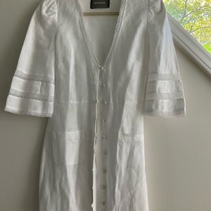 Reformation white linen dress